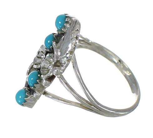 Genuine Sterling Silver Turquoise Ring Size 8-1/2 FX90902